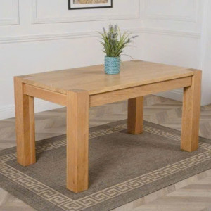 ChunKy Oak : Bàn Ăn Chân Trụ - Dài 1m6 x Rộng 80cm